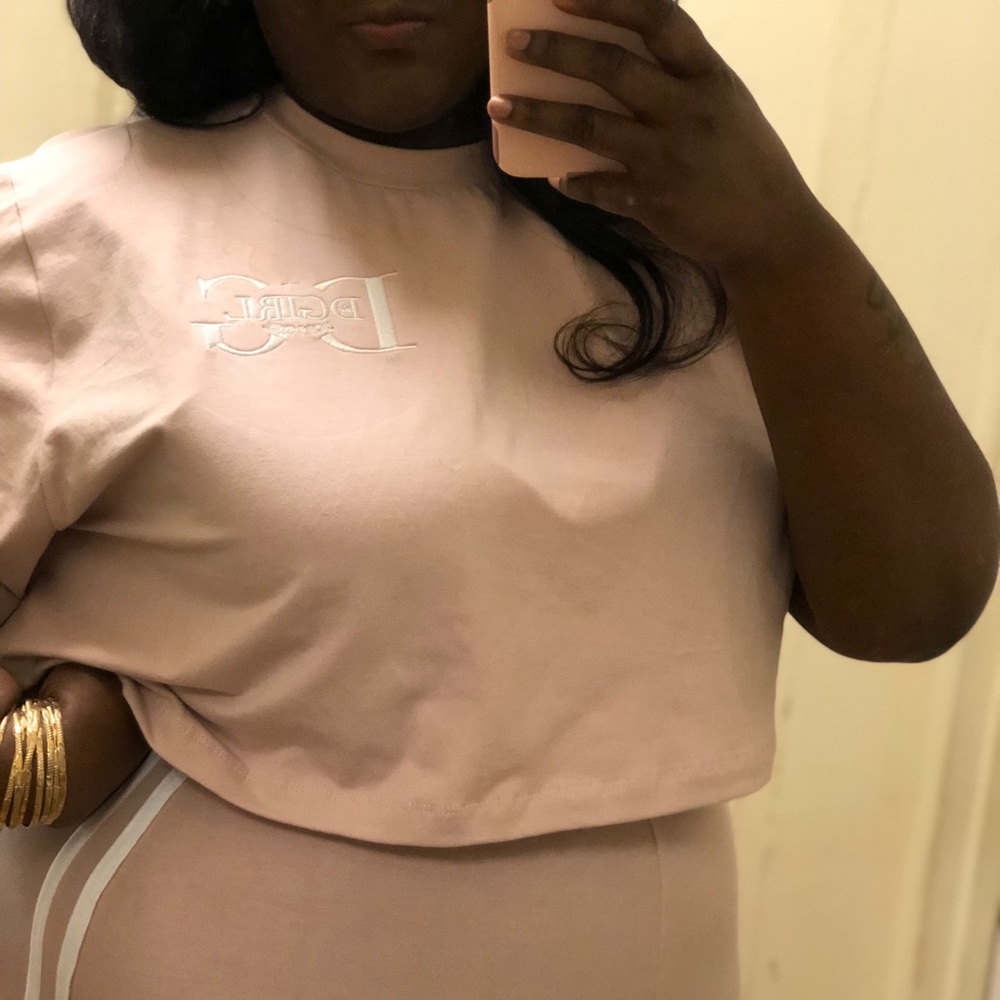 DGirl Blush Logo Crop Top